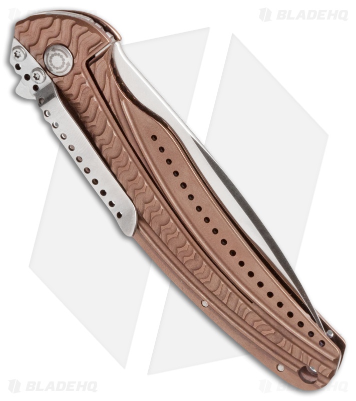CRKT Ken Onion Ripple Bronze Folding Knife (3.16" Satin Serr) K406BXS
