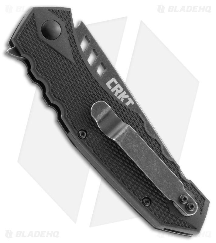 CRKT Ruger Knives Follow-Through Flipper Knife (3.75" Black SW Serr) R1705K