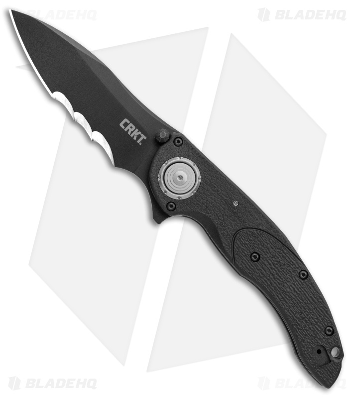 CRKT Linchpin - Manual Folding Knife | Black/Serrated | Blade HQ