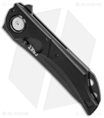 CRKT Seismic Deadbolt Lock Knife Black G-10 (4" Black Serr) 5401K