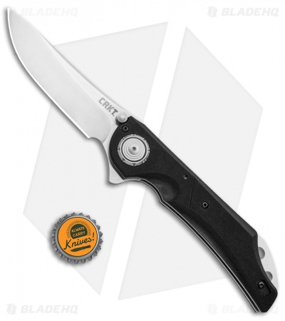 CRKT Seismic Deadbolt Lock Knife Black G-10 (3.9" Satin) 5401