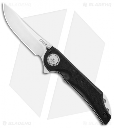 CRKT Seismic Deadbolt Lock Knife Black G-10 (3.9" Satin) 5401