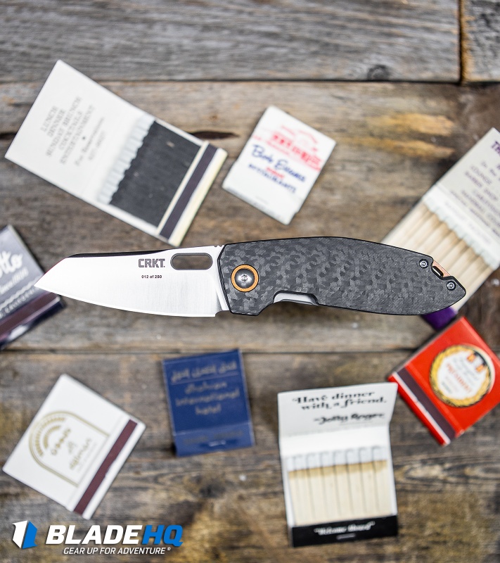  CRKT Burnley Sketch Frame Lock Knife Carbon Fiber (2.75" Satin D2) Exclusive