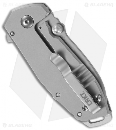 CRKT Burnley Squid Flipper Assisted Opening Knife Silver (2.4" Bead Blast)
