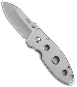 CRKT Burnley Squid Holey Frame Lock Knife (2.25" Stonewash) 2491