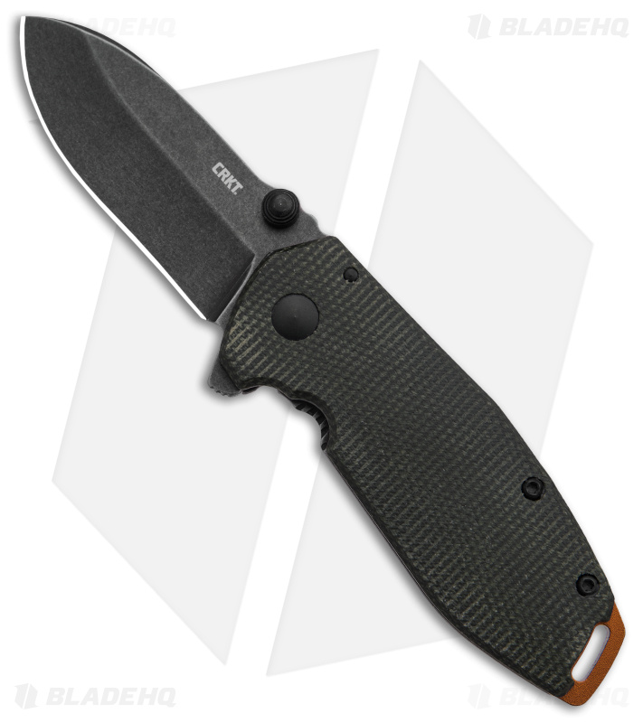 CRKT Burnley Squid Flipper Assisted Opening Knife Green Micarta (2.4" Smokewash)