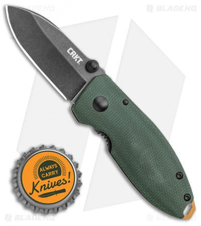 CRKT Burnley Squid Frame Lock Knife Green Micarta (2.25" Smokewash D2)