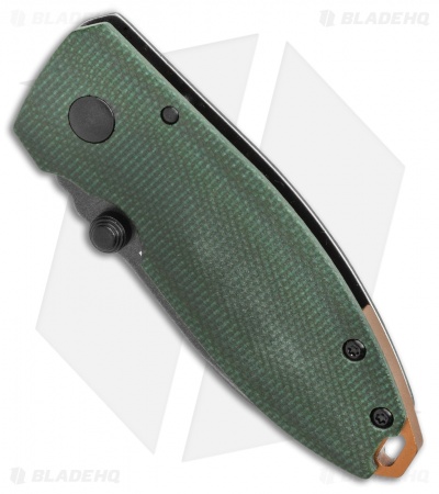 CRKT Burnley Squid Frame Lock Knife Green Micarta (2.25" Smokewash D2)