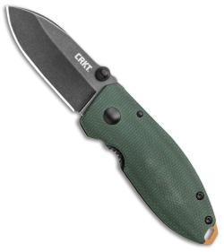 CRKT Burnley Squid Frame Lock Knife Green Micarta (2.25" Smokewash D2)