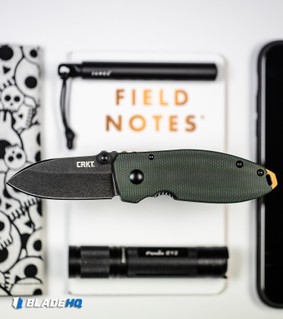 CRKT Burnley Squid Frame Lock Knife Green Micarta (2.25" Smokewash D2)
