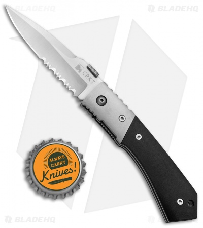 CRKT Mini Tighe Tac Liner Lock Knife (2.6" Satin Serr) 8111