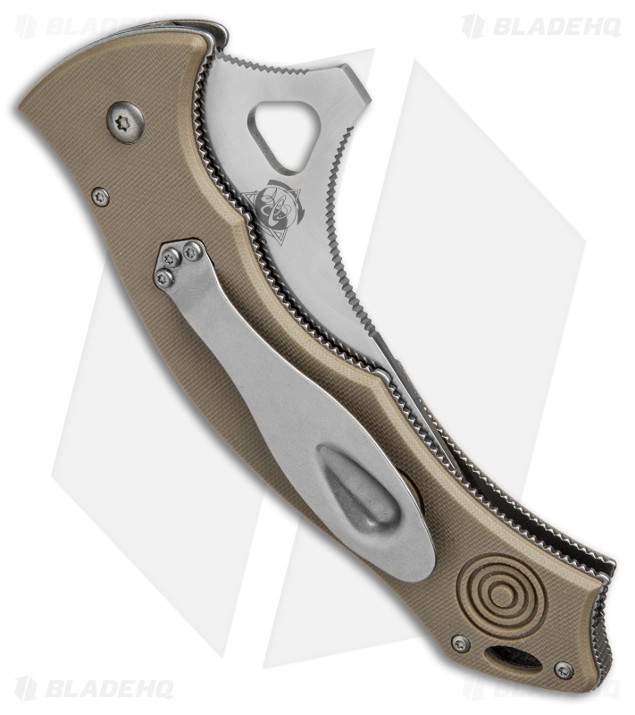  CSSD/SC Bram Frank Magnum Bowie Folding Knife Desert Tan G-10 (3.75" Satin)