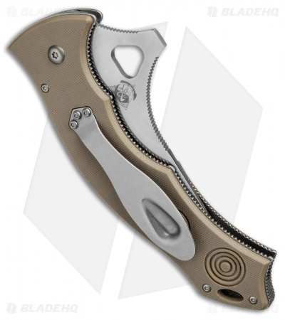  CSSD/SC Bram Frank Magnum Bowie Folding Knife Desert Tan G-10 (3.75" Satin)