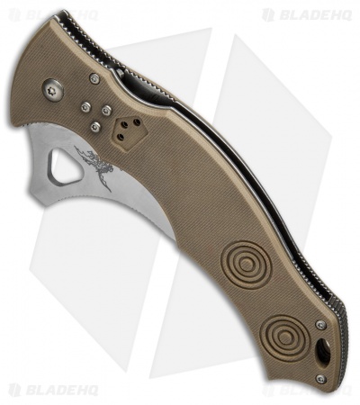  CSSD/SC Bram Frank Magnum Bowie Folding Knife Desert Tan G-10 (3.75" Satin)