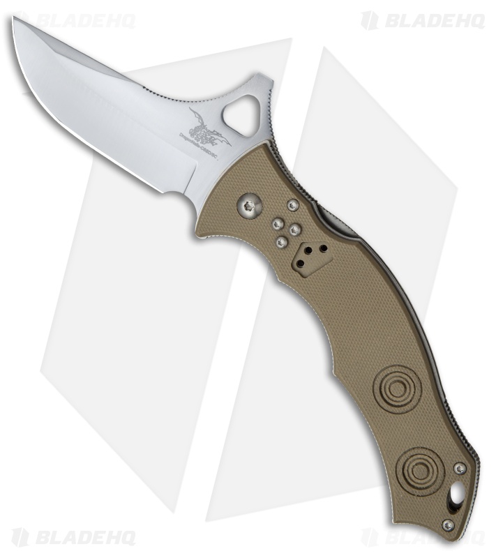 CSSD/SC Bram Frank Standard Bowie Folding Knife Coyote Tan G-10 (3.1" Satin)
