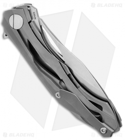 Custom Knife Factory Decepticon-2 Flipper Titanium Liner Lock (4.25" Stonewash)