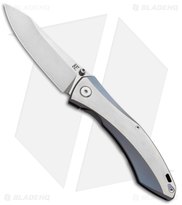 Custom Knife Factory Garza Frame Lock Knife Titanium (3.75" Stonewash)