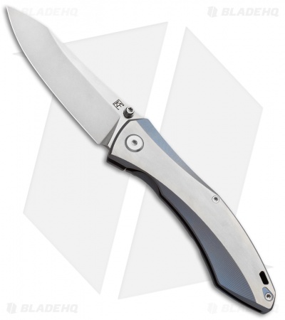 Custom Knife Factory Garza Frame Lock Knife Titanium (3.75" Stonewash)