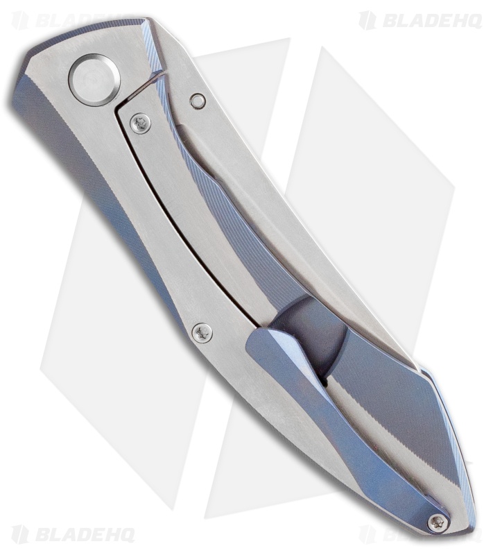Custom Knife Factory Garza Frame Lock Knife Titanium (3.75" Stonewash)