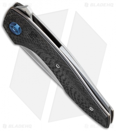 Custom Knife Factory Malyshev Gratch Liner Lock Knife Carbon Fiber (3.75" Satin)