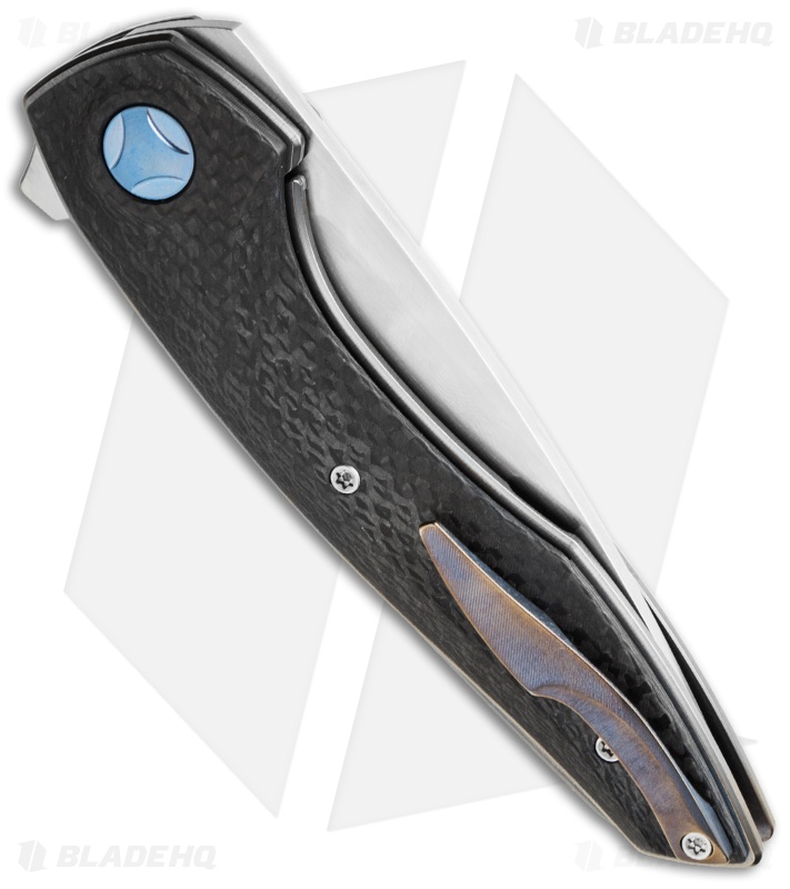 Custom Knife Factory Malyshev Gratch Liner Lock Knife Carbon Fiber (3.75" Satin)