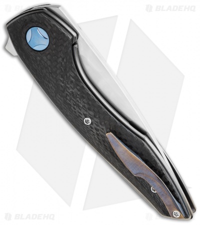 Custom Knife Factory Malyshev Gratch Liner Lock Knife Carbon Fiber (3.75" Satin)