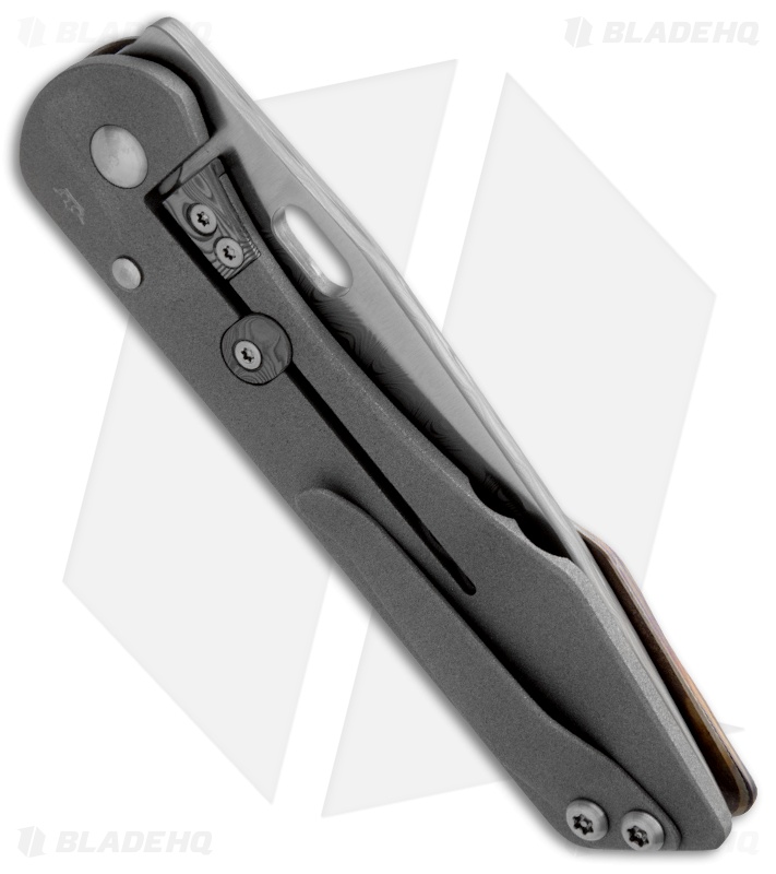 Jurgen Schanz Custom Drop Point Pocket Knife 2 (Damasteel) DPPK2