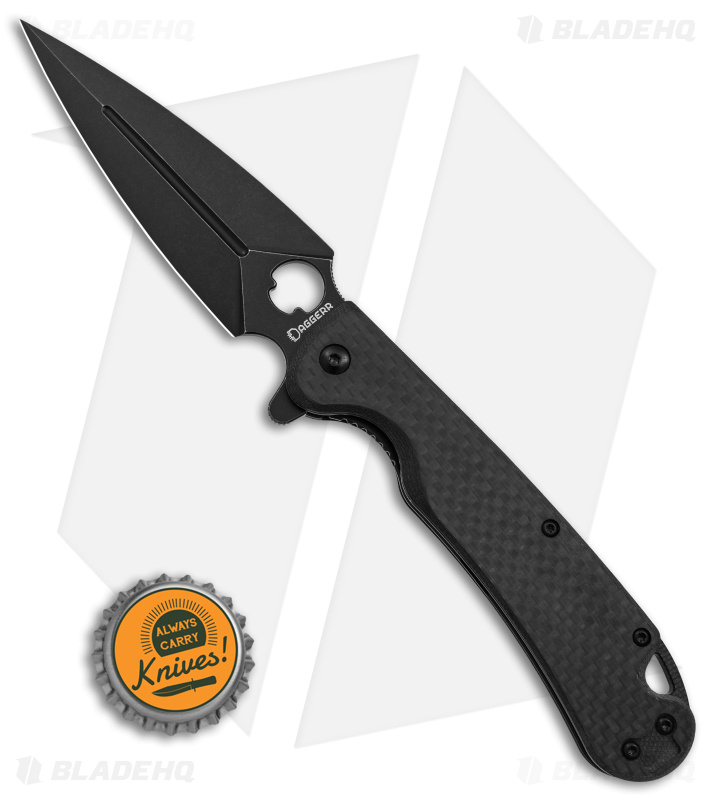 Daggerr Knives Arrow Knife | CF + Black SW - Blade HQ