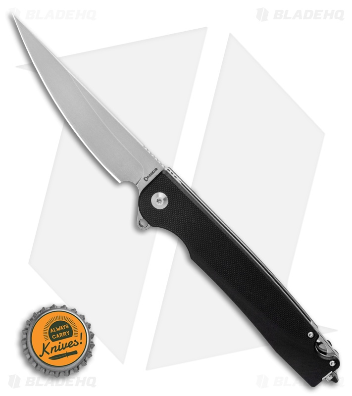 Daggerr Knives Kwaiggerr Liner Lock Flipper Knife Black G10 (Satin) 