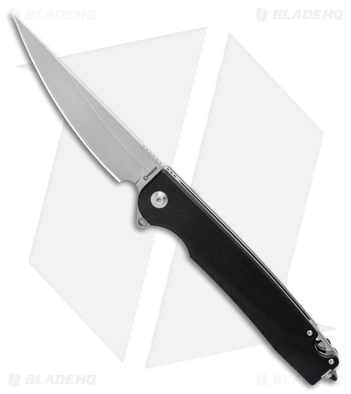 Daggerr Knives Kwaiggerr Liner Lock Flipper Knife Black G10 (Satin) 