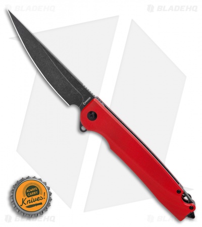 Daggerr Knives Kwaiggerr Liner Lock Flipper Knife Red G-10 (Black SW) 