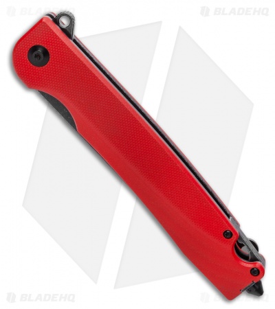 Daggerr Knives Kwaiggerr Liner Lock Flipper Knife Red G-10 (Black SW) 