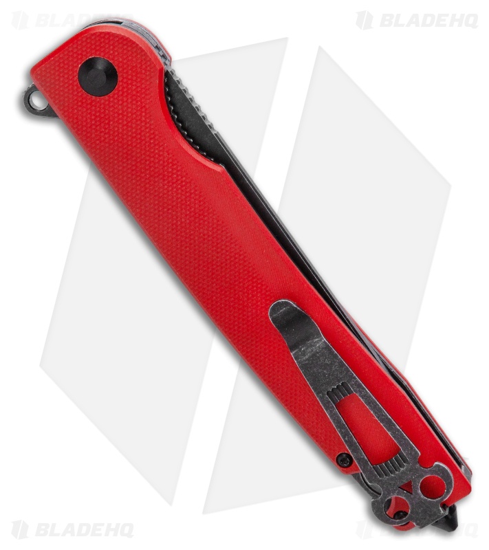 Daggerr Knives Kwaiggerr Liner Lock Flipper Knife Red G-10 (Black SW) 
