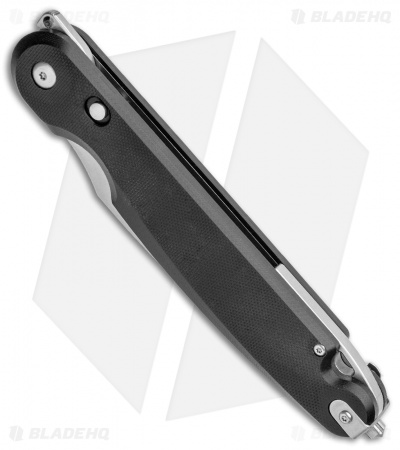 Daggerr Knives Parrot Liner Lock Flipper Knife Black G10 (4.75" Satin) 
