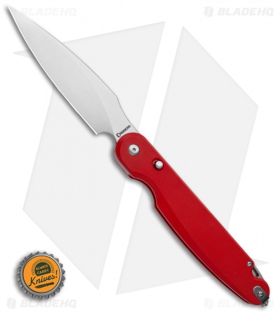 Daggerr Knives Parrot Liner Lock Flipper Knife Red G10 (4.75" Stonewash)