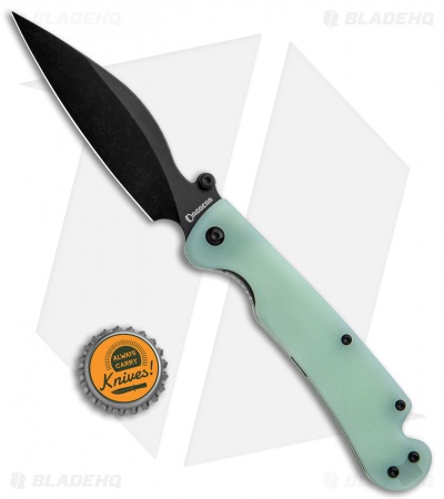 Daggerr Knives Pelican Liner Lock Knife Jade G-10 (4" Black SW D2) 