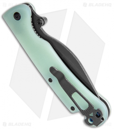 Daggerr Knives Pelican Liner Lock Knife Jade G-10 (4" Black SW D2) 