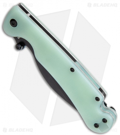 Daggerr Knives Pelican Liner Lock Knife Jade G-10 (4" Black SW D2) 