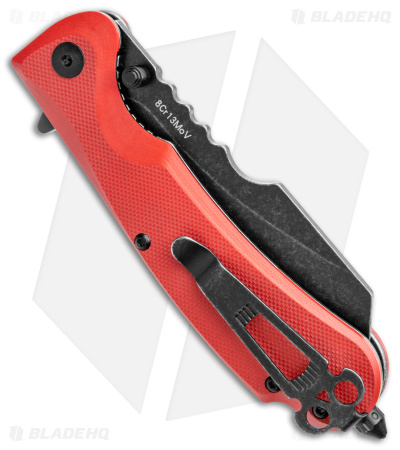 Daggerr Knives Rhino Liner Lock Knife Red G-10 (3.9" Black SW) 