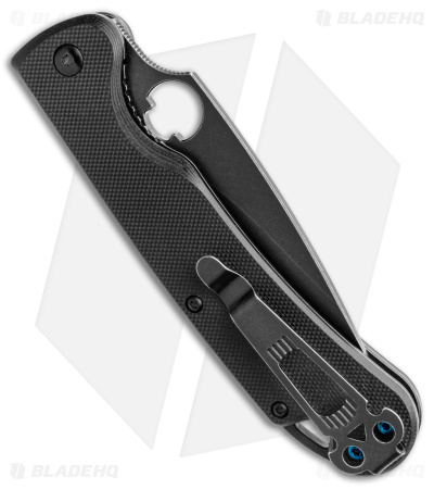 Daggerr Knives Sting Liner Lock Knife Black G-10 (3.9" Black Stonewash D2)