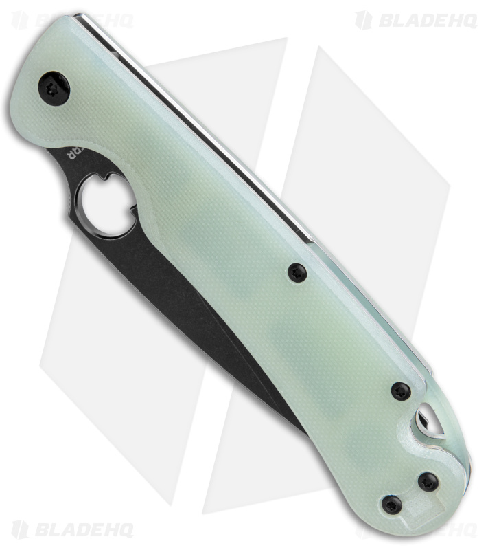 Daggerr Knives Zhalo Liner Lock Knife Jade G-10 (3.9" Black Stonewash D2) 