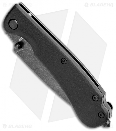 Daggerr Knives Urban 2 Frame Lock Knife Black G-10 (3.5" Blackwash D2) U2BW