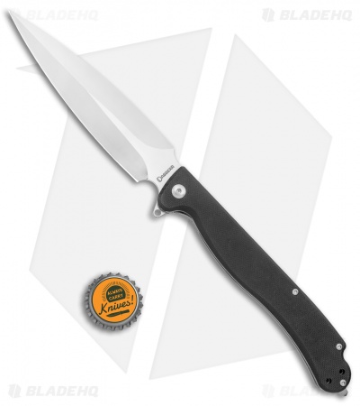 Daggerr Knives Vendetta Frame Lock Knife Black G-10 (5" Satin)