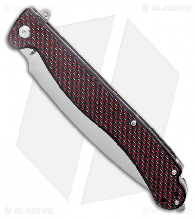 Daggerr Knives Vendetta Frame Lock Knife Carbon Fiber Red Thread (5" Satin)