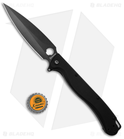 Daggerr Knives Vendetta Liner Lock Knife Black G-10 (5" Black Stonewash)
