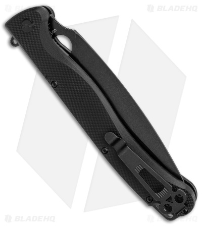 Daggerr Knives Vendetta Liner Lock Knife Black G-10 (5" Black Stonewash)