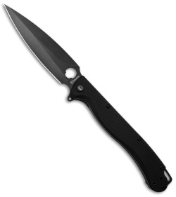 Daggerr Knives Vendetta Liner Lock Knife Black G-10 (5" Black Stonewash)