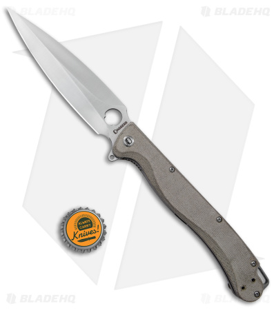 Daggerr Knives Vendetta Frame Lock Knife Olive Green Micarta (5" Satin)