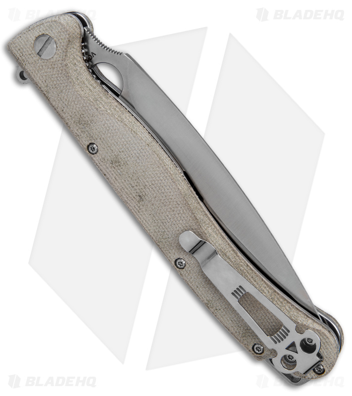 Daggerr Knives Vendetta Frame Lock Knife Olive Green Micarta (5" Satin)