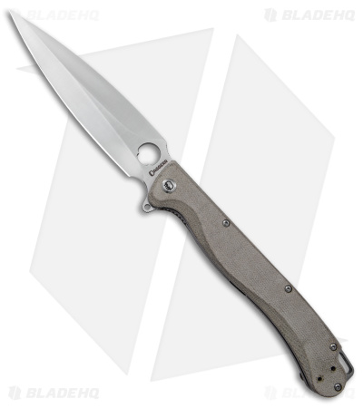 Daggerr Knives Vendetta Frame Lock Knife Olive Green Micarta (5" Satin)